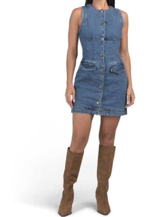 7 For All Mankind Dresses & Skirts - 7 FOR ALL MANKIND Mini Denim Dress With Western Buttons